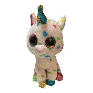 Ty Harmonie Unicorn polka dotted‎ plush 7" beanie boos 2019